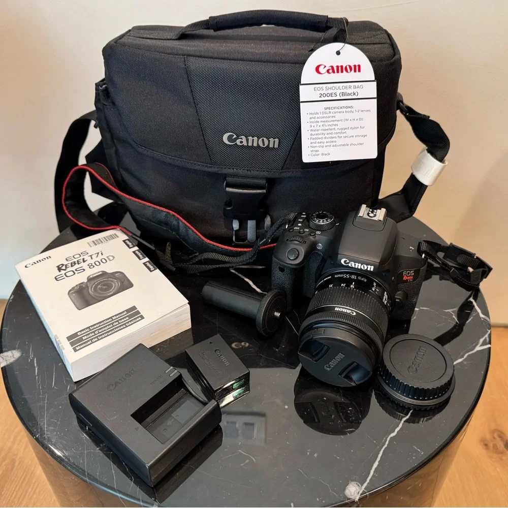 Canon EOS Rebel T7i DSLR Camera + 18–55mm Lens – Excellent Condition